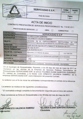 contrato luz engaño - Inhabilitada exalcaldesa de Dosquebradas