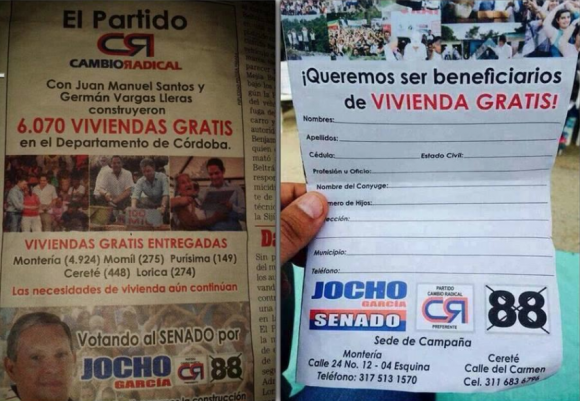 jocho - ¿Votando por Jocho García al Senado te dan una casa gratis?