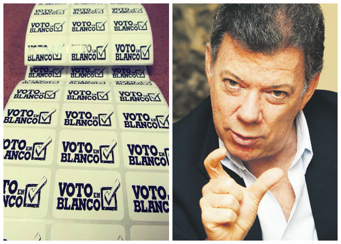 El voto en blanco derrota a Juan Manuel Santos
