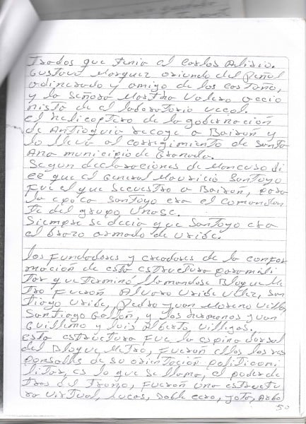  - El cuaderno del acusador de Uribe