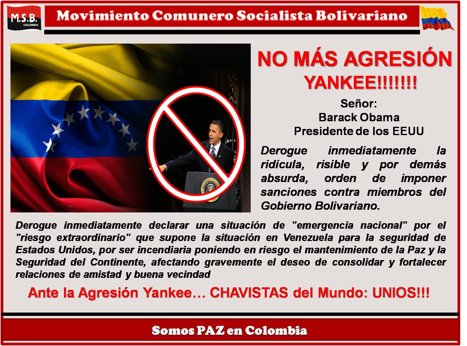 Alerta: chavismo en Colombia