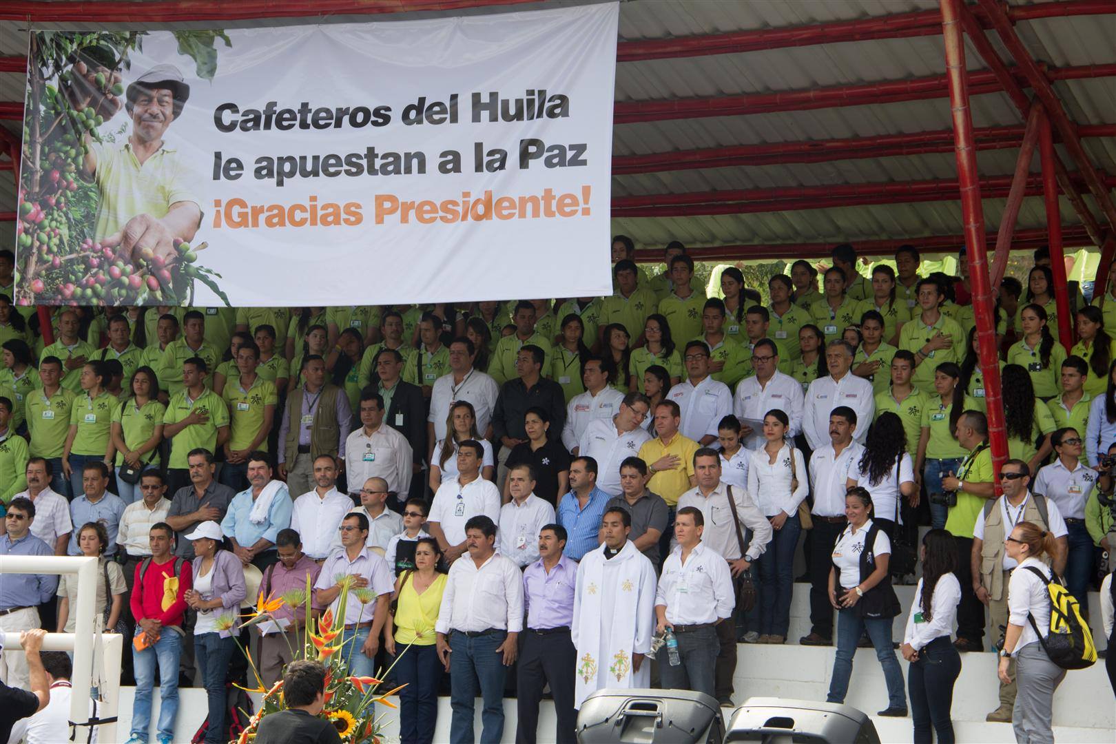 Caficultores del Huila siembran la paz.