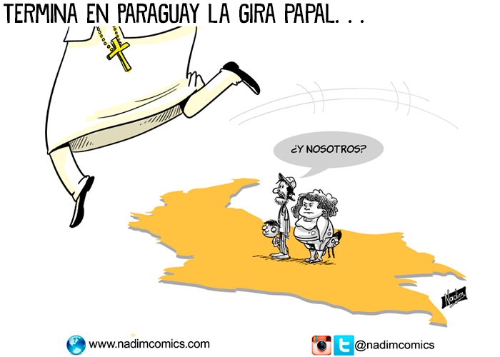 Termina en Paraguay la gira papal:la caricatura de la semana