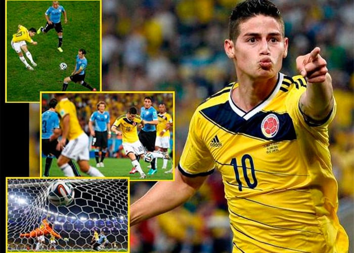 El golazo de James Rodríguez que inmortalizó a Colombia frente a Uruguay