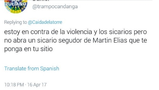  - La tuitera antiuribista que se atrevió a recordar el feminicidio de Diomedes en la muerte de Martín Elías
