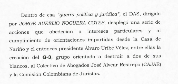  - "Álvaro Uribe recibía personalmente los informes de las chuzadas del DAS"
