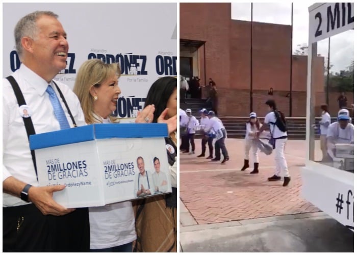 VIDEO: Alejandro Ordóñez hizo de la entrega de firmas todo un espectáculo