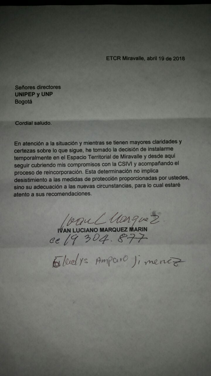  - Iván Márquez se refugia en Zona Veredal de El Pato junto al Paisa