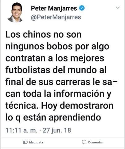  - La ignorancia de Peter Manjarres