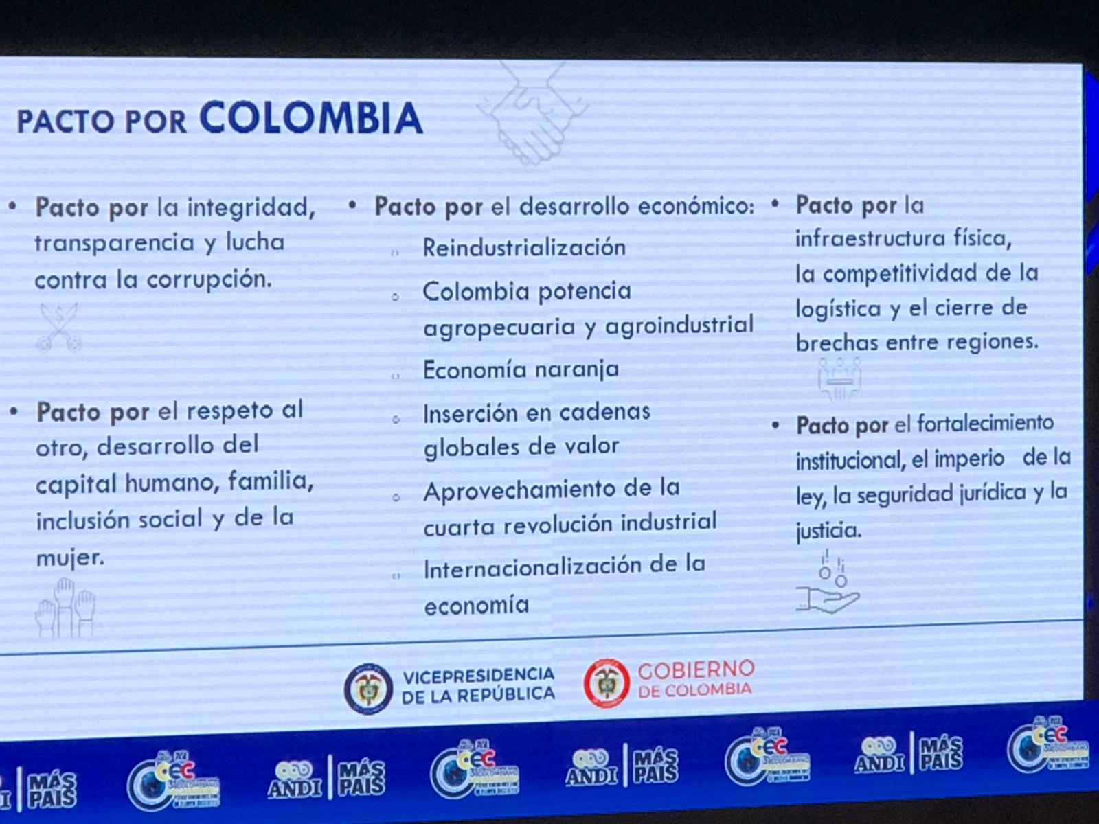  - El pacto por Colombia que arrancó aplausos en la ANDI