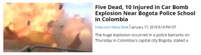  - Titulares del mundo registran el atentado en Bogotá