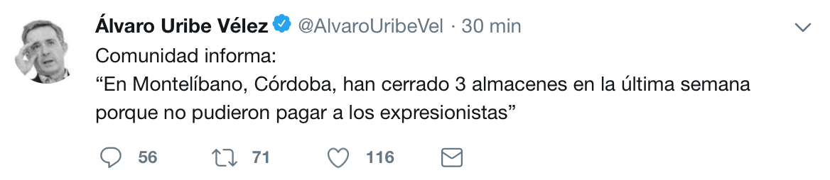  - La embarrada de Uribe: confundió "extorsionistas" con "expresionistas"