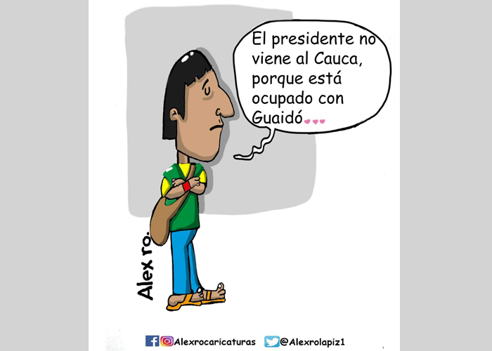 Caricatura: Y bueno, ¿Duque cuándo se dignará a ir al Cauca?