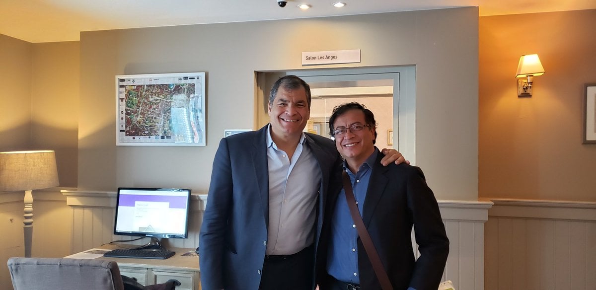  - Encuentro de Petro con Rafael Correa en medio de su gira europea