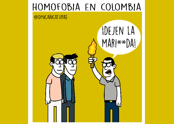 Caricatura: Continúa la homofobia en Colombia