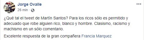  - “Se le salió el clasismo al hijo de papi y mami de Martín Santos”