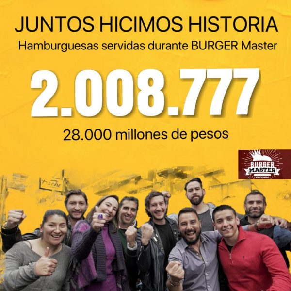  - Mas de 2 millones de hamburguesas y 28mil millones de pesos vendió el Burger Master