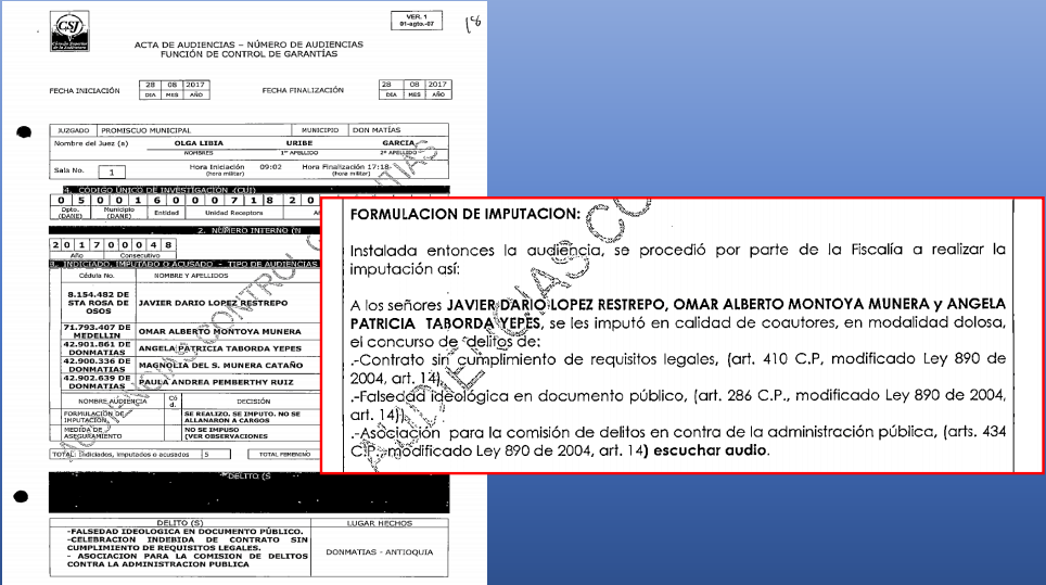  - Centro Democrático avala a un investigado en Donmatías, Antioquia