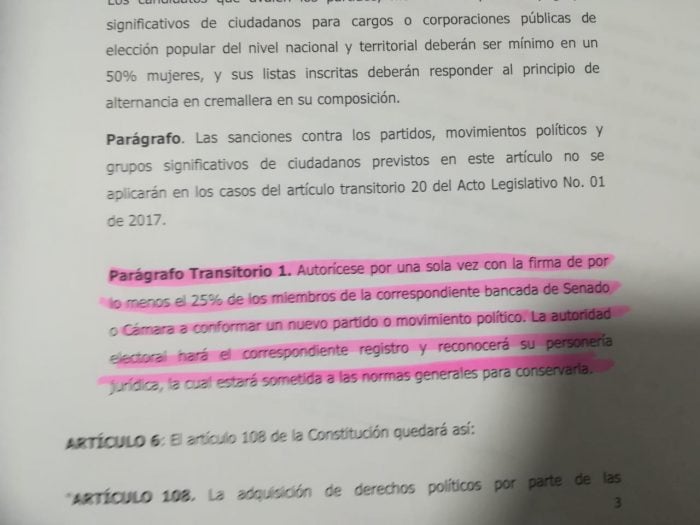  - El proyecto que le permitiría al senador Manguito montar su propio partido