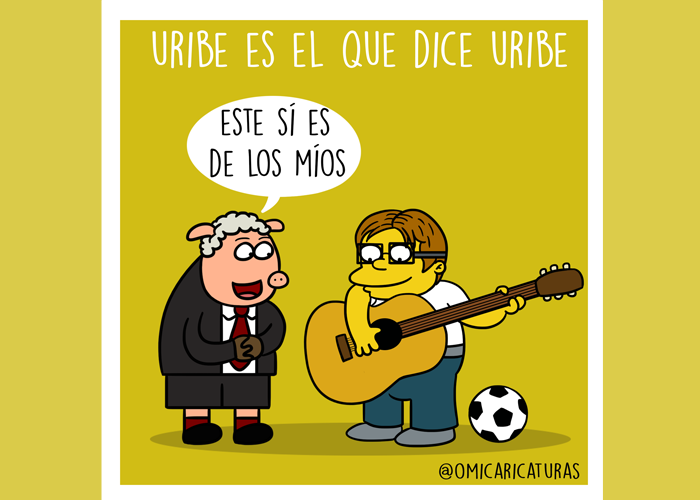 Caricatura: Uribe es el que dice Uribe