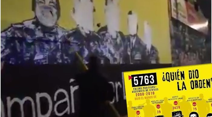  - VIDEO: Este es el mural que fue borrado en Bogotá por denunciar generales