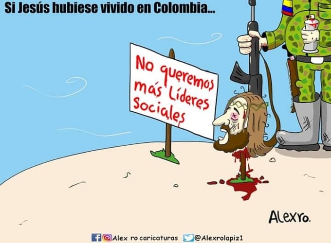  - Caricatura: Si Jesús hubiese vivido en Colombia...