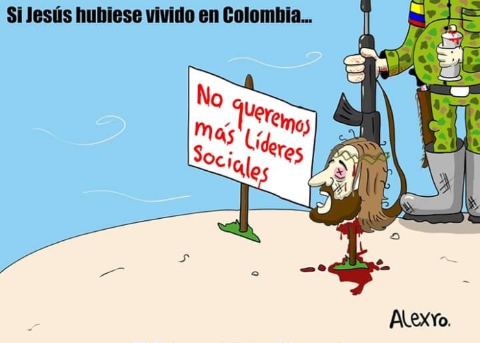 Caricatura: Si Jesús hubiese vivido en Colombia...