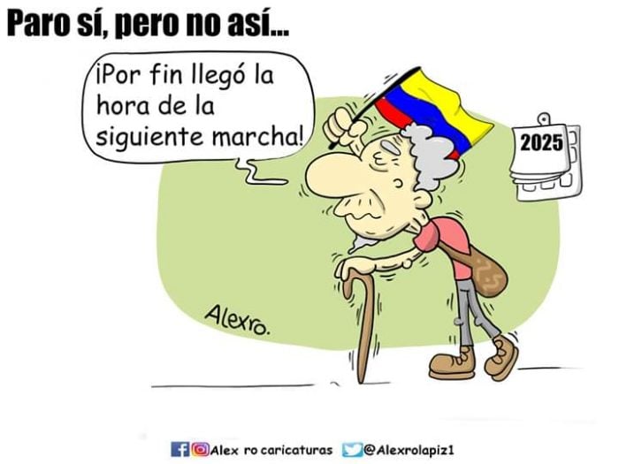  - Caricatura: Paro sí, pero no así...