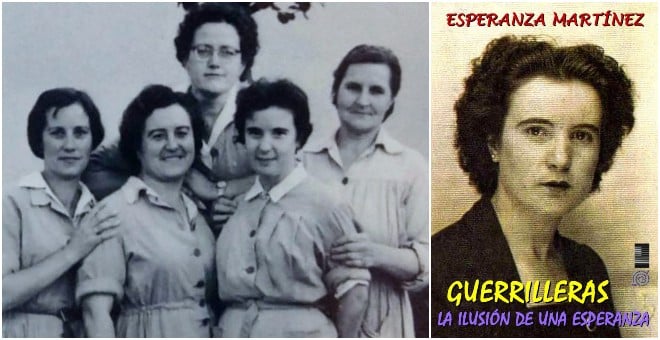 Sole (segunda por la derecha), en la cárcel de Alcalá, en 1961. Portada de la autobiografía de Esperanza Martínez - Sole, la única guerrillera antifranquista que sigue viva