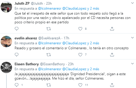  - El insulto del papá de Colmenares a Claudia López: "Machito de pueblo"