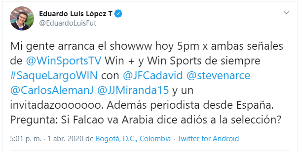  - "Nadie ve su programa de mier..." los insultos a Eduardo Luis por seguir hablando de fútbol en pleno Coronavirus