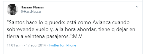  - Hassan Nassar, el nostradamus del Twitter: también predijo lo de Avianca