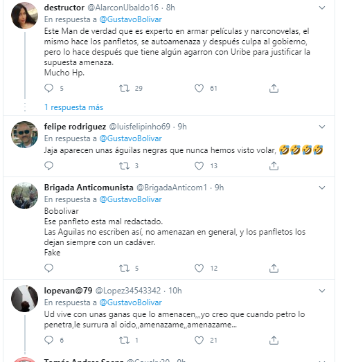  - "Cada vez que le saco los trapos al sol a Uribe aparecen las Aguilas Negras"