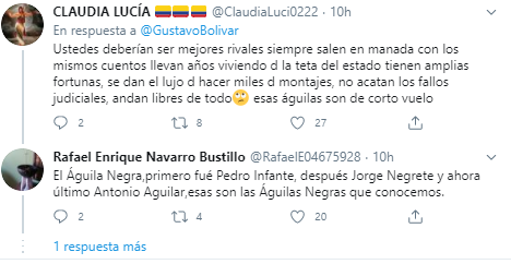  - "Cada vez que le saco los trapos al sol a Uribe aparecen las Aguilas Negras"