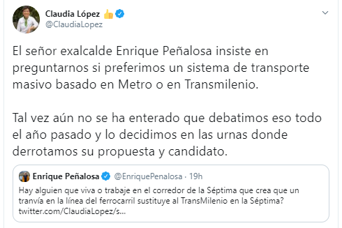  - La peinada que le pegó Claudia López a Enrique Peñalosa