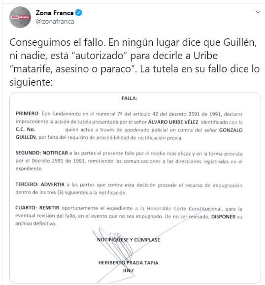  - "Nadie está autorizado para llamar asesino a Uribe": las mentiras de la serie Matarife