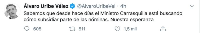 - Uribe se la gana a la izquierda: logra subsidio de nómina