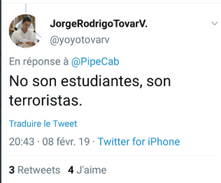  - "No son estudiantes, son terroristas" y otros trinos de extrema derecha del hijo de Jorge 40