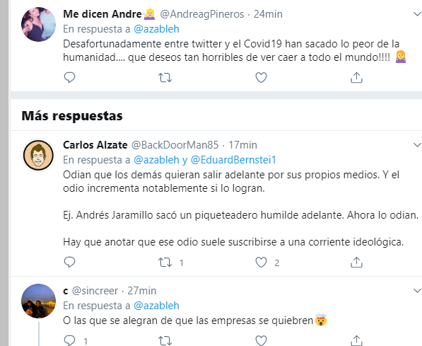  - "Twitter es tan tóxico que está lleno de gente que quiere que los demás se queden sin trabajo"