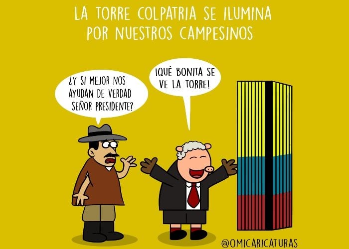  - Caricatura: Se ilumina la torre Colpatria