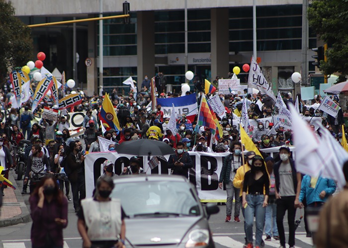  - Con tranquilidad avanza la protesta con demandas concretas a Duque