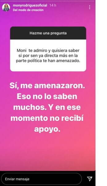  - Por su antiuribismo amenazaron de muerte a Mónica Rodríguez