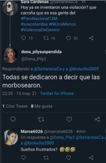  - Infame acusación de twittera uribista contra joven que habría sido abusada por la policia