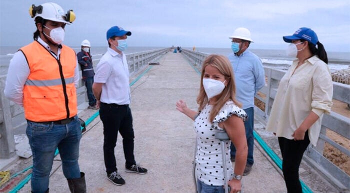  - "Las obras de reconstrucción del muelle de Puerto Colombia están en su recta final": Elsa Noguera