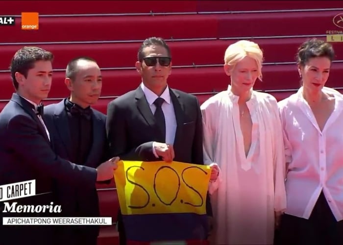 Hasta a la alfombra roja de Cannes llegan las protestas del Paro Nacional