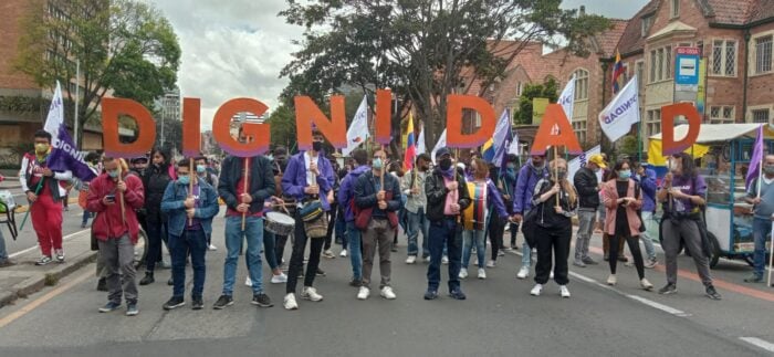  - Las calles de Bogotá empiezan a llenarse de manifestantes