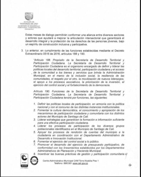  - Tropezón del alcalde de Cali para cumplir con acuerdos de la Resistencia de Meléndez