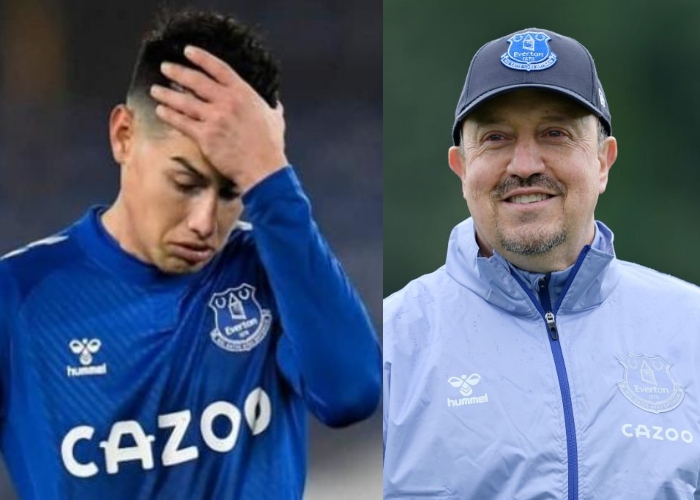 La excusa de Benítez para no volver a convocar a James Rodríguez en el Everton