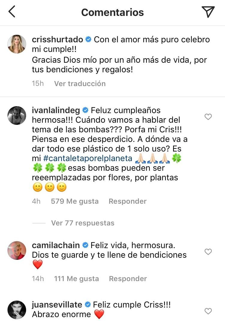  - La parada de Iván Lalinde a Cristina Hurtado por festejar su cumpleaños