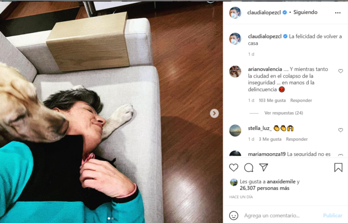  - La desconectada de Claudia Lopez con su Instagram